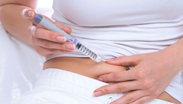 Inyección involuntaria en la diabetes